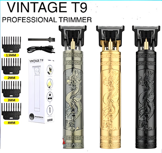 Vintage T9 Hair Trimmer Men's Hair Trimmer and Clippers for Professional Haircut plastic body (Random color)