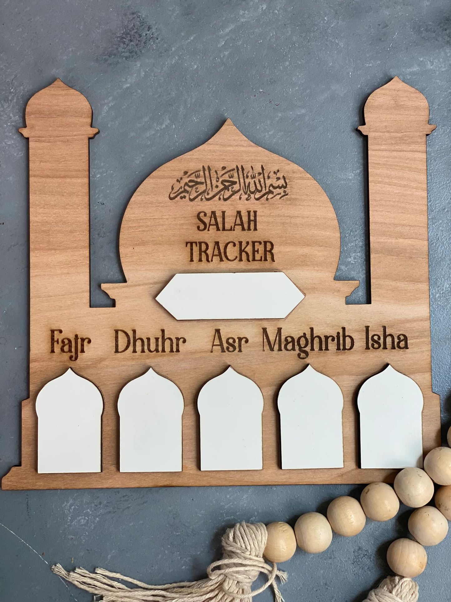 Wooden Salah Tracker