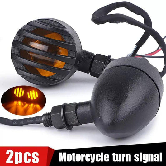 2 Pcs Motorcycle Turn Signal Indicator Blinker Light lamp for Yamaha for Honda for Kawasaki for Suzuki for Cafe Racer