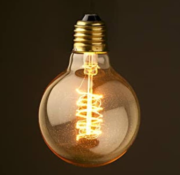 Vintage Edison G95 Spiral Filament Bulb - Each