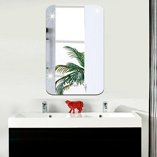 Acrylic Mirror - Rectangle Curved Wall Sticker Decorative Mirror