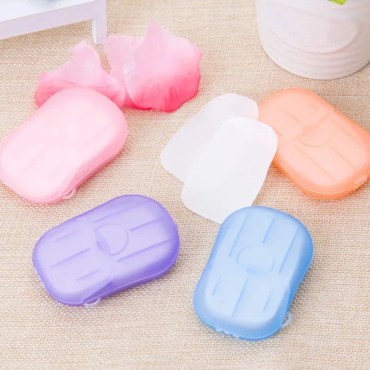 Travel Soap Outdoor Portable Mini Paper Soap Paper Washing Hand Bath (Pack of 3 )(random color)