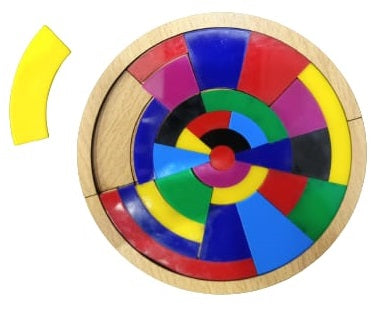 Wooden Circle Puzzle - Bricks Game (Size 5x5 inch) Wooden + Acrylic Material