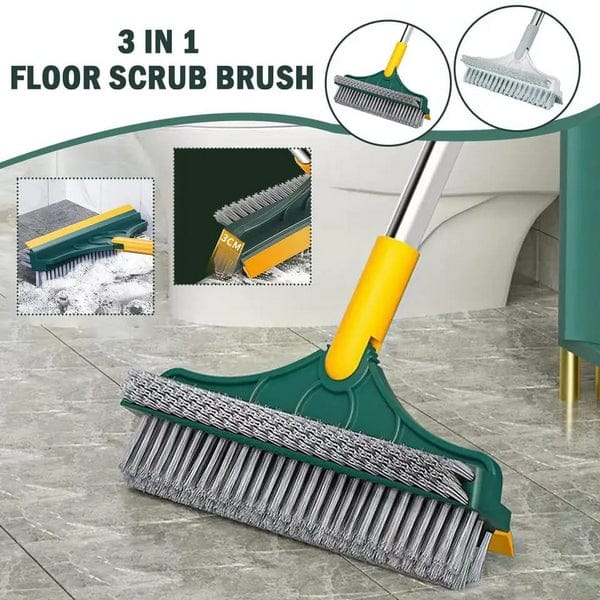 3 In 1 Floor Scrub Brush, 180° Rotating Household Cleaning Brush (Random color)