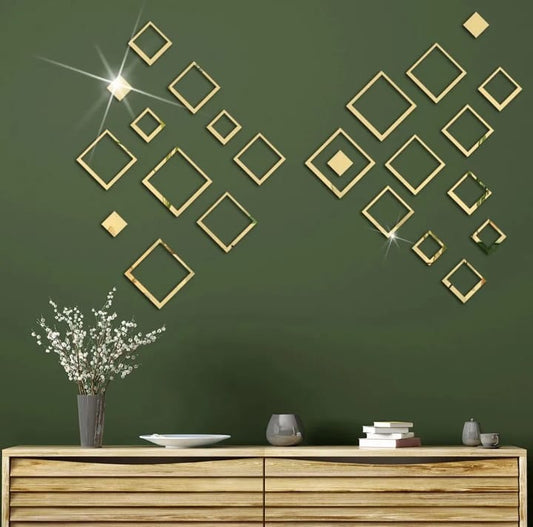 24pc set Acrylic mirror wall stickers