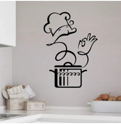 9 Different Piece Kitchenwares Wall Stickers Decorative Sticker | 12x12 inch each sticker