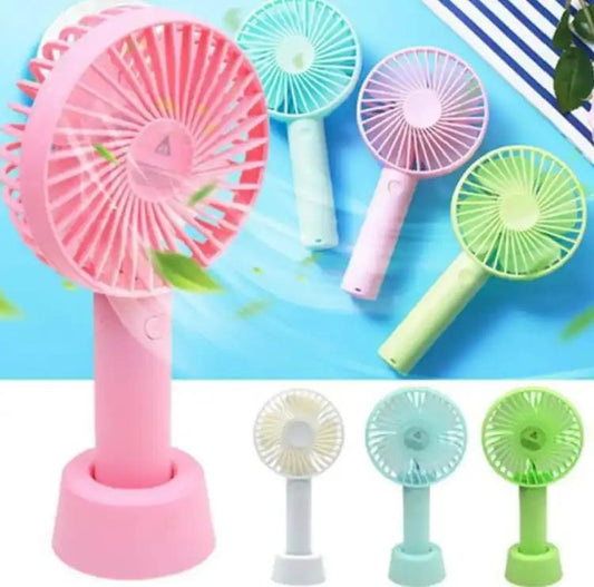 Portable hand-held fan Handheld Mini Fan USB portable Rechargeable Fan (Random colors)