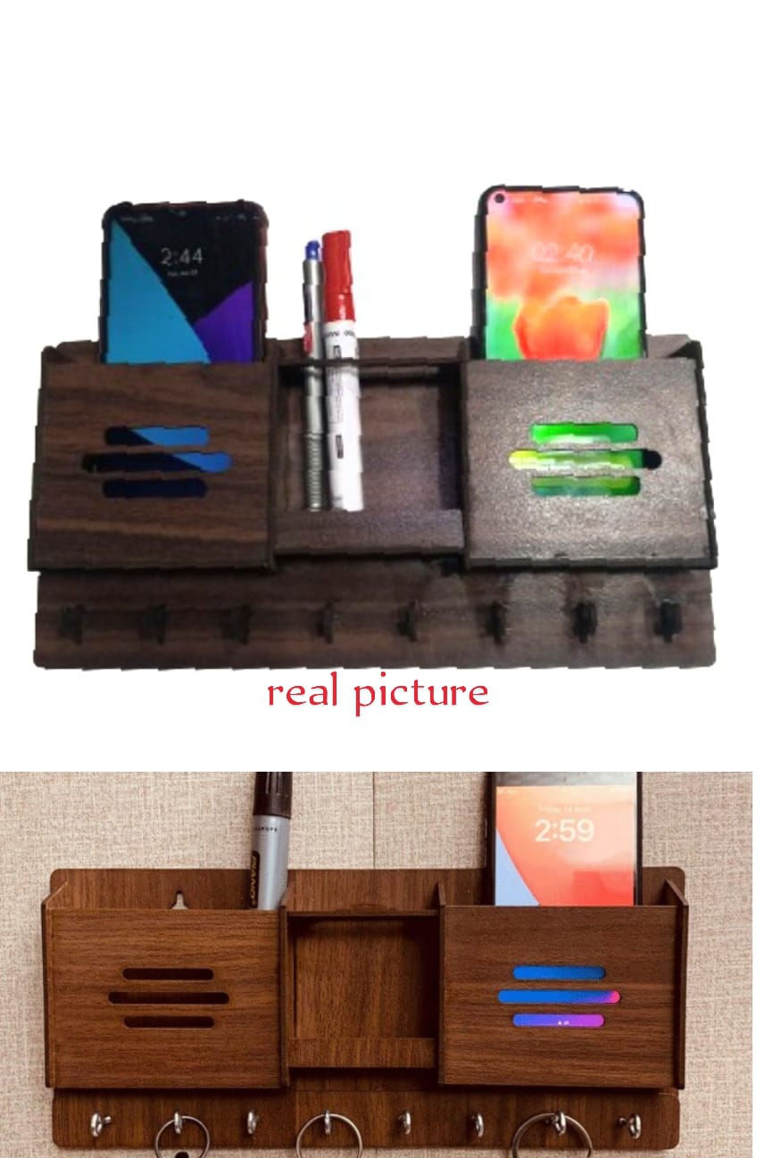 Mobile holder+ keys hanger MDF wood material