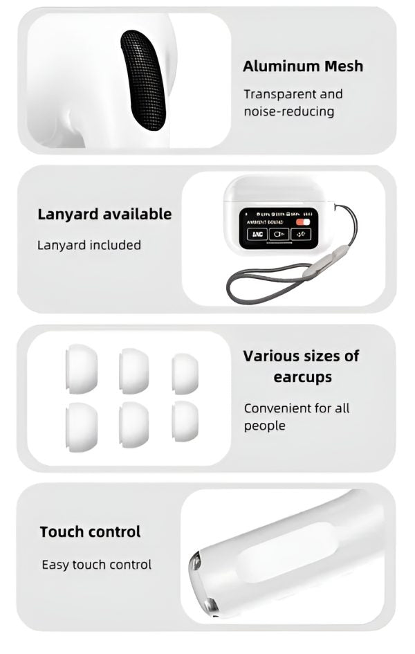 Z9 Pro Black & White Air-pods Anc With Apps